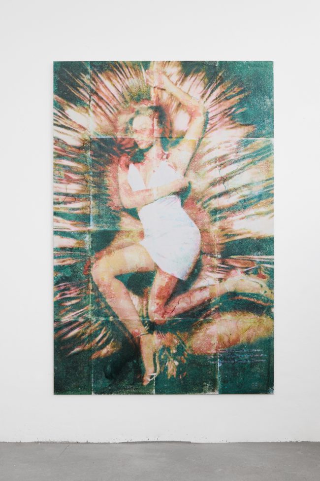 Beyoncé, 2024, 148 x 98 cm, acetone transfer on drawing paper mounted on a aluminium plate
