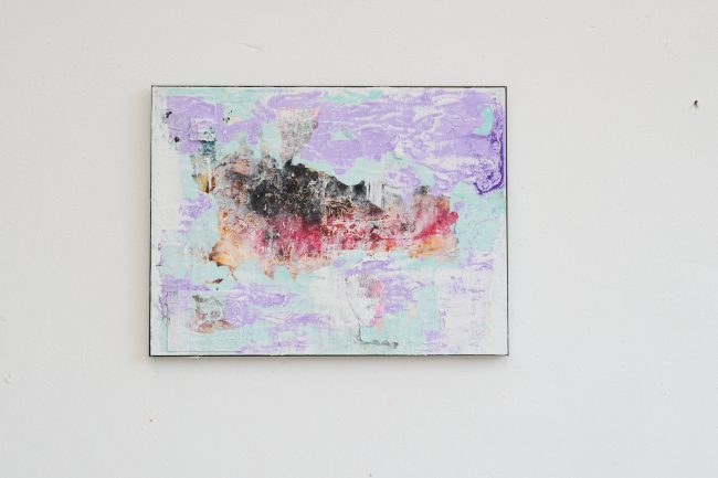 From "Evidence" series, "Cake", 2025, paper work mounted on wood, aluminium frame, Gina Bolle